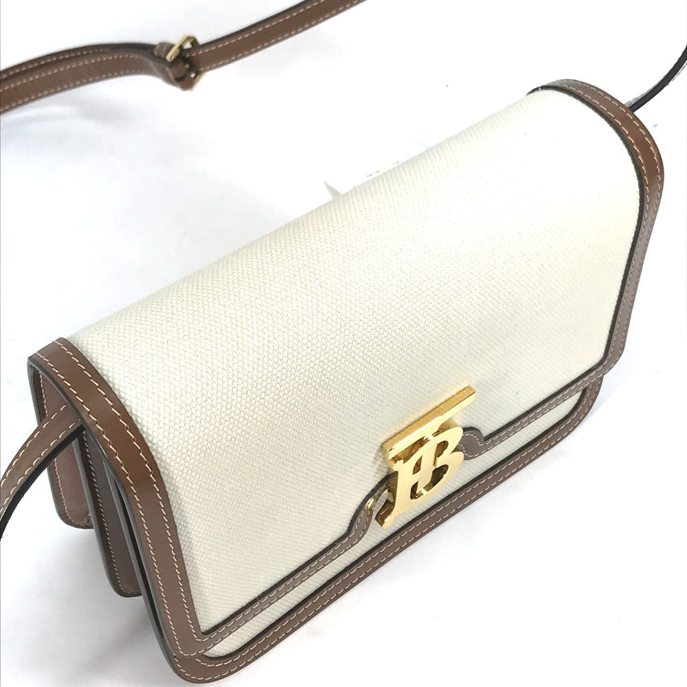 BURBERRY Shoulder Bag 8039365 Canvas / leather beige Bag 2WAY bag clutch bag TB Women Used Authentic