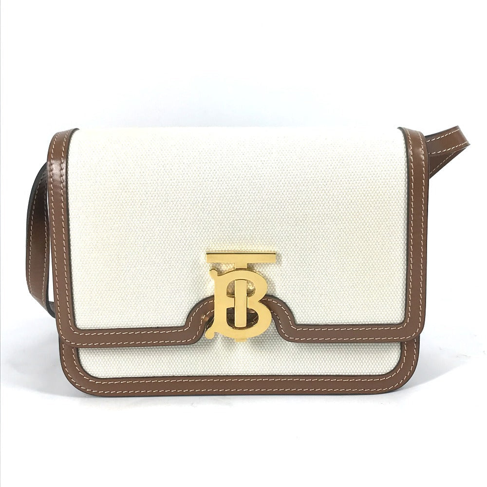 BURBERRY Shoulder Bag 8039365 Canvas / leather beige Bag 2WAY bag clutch bag TB Women Used Authentic