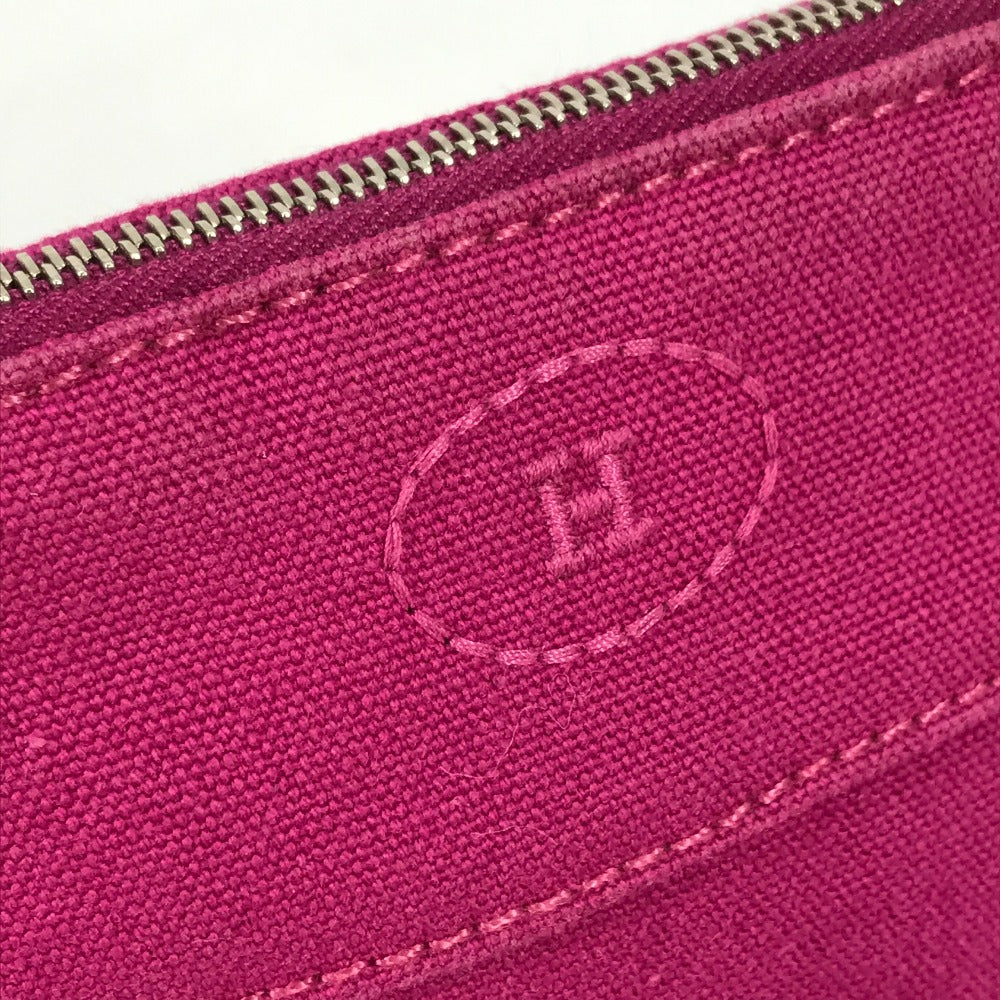 HERMES Pouch canvas pink Boride pouch mini mini