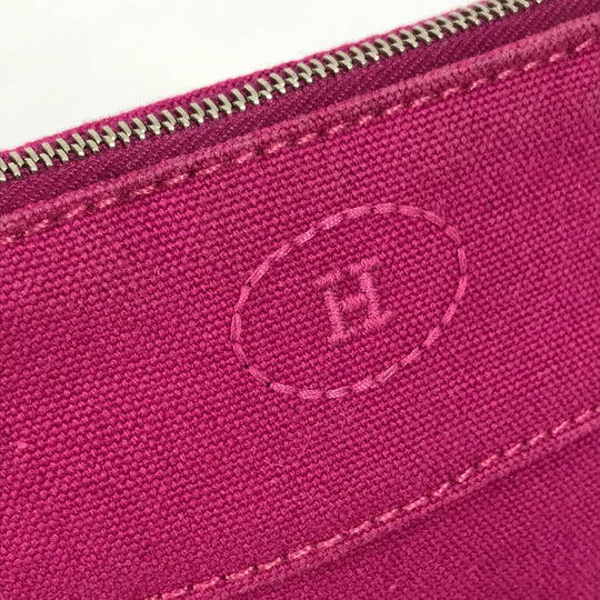 HERMES Pouch canvas pink Boride pouch mini mini