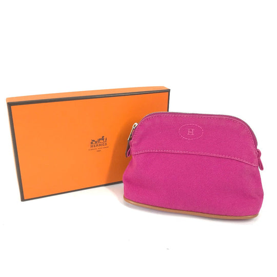 HERMES Pouch canvas pink Boride pouch mini mini