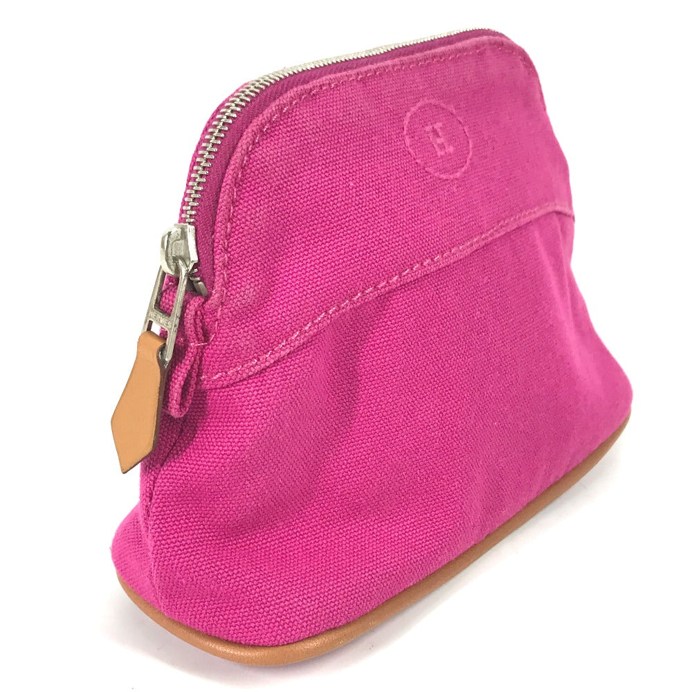 HERMES Pouch canvas pink Boride pouch mini mini