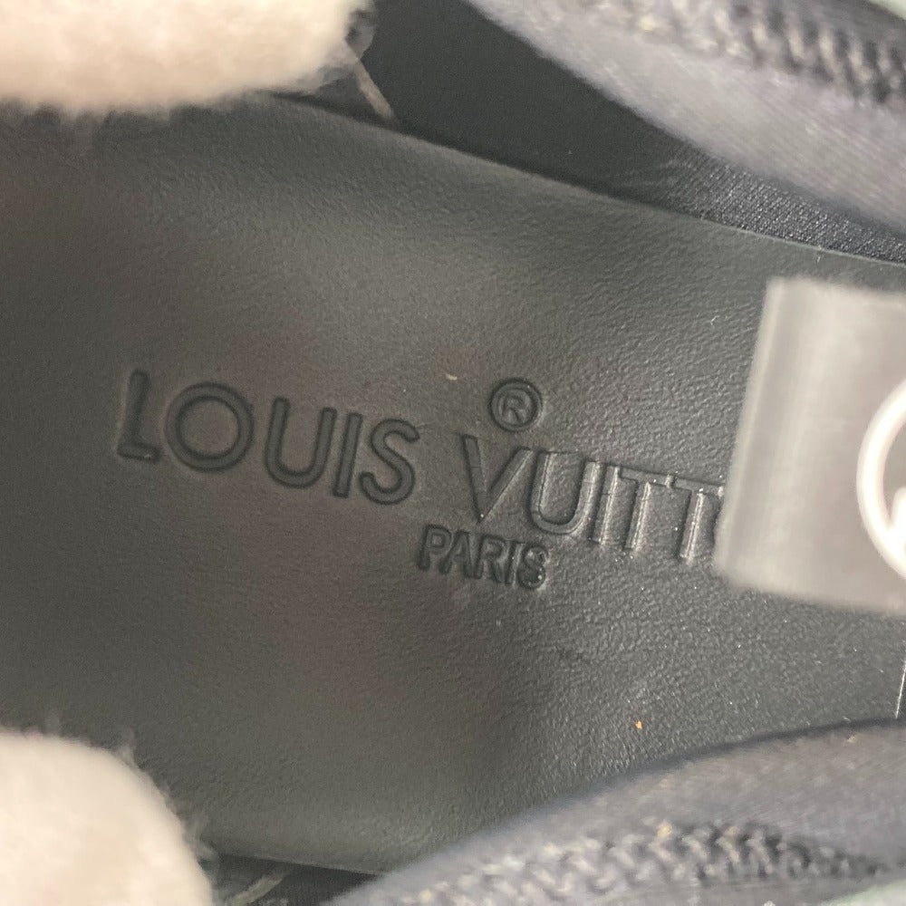 LOUIS VUITTON sneakers Enamel, Nylon black mesh Bijou Flower Sequin Beads Women 35.5 Used Authentic