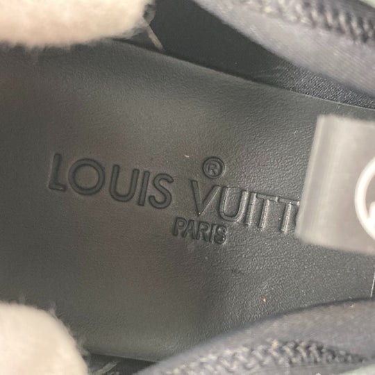 LOUIS VUITTON sneakers Enamel, Nylon black mesh Bijou Flower Sequin Beads Women 35.5 Used Authentic