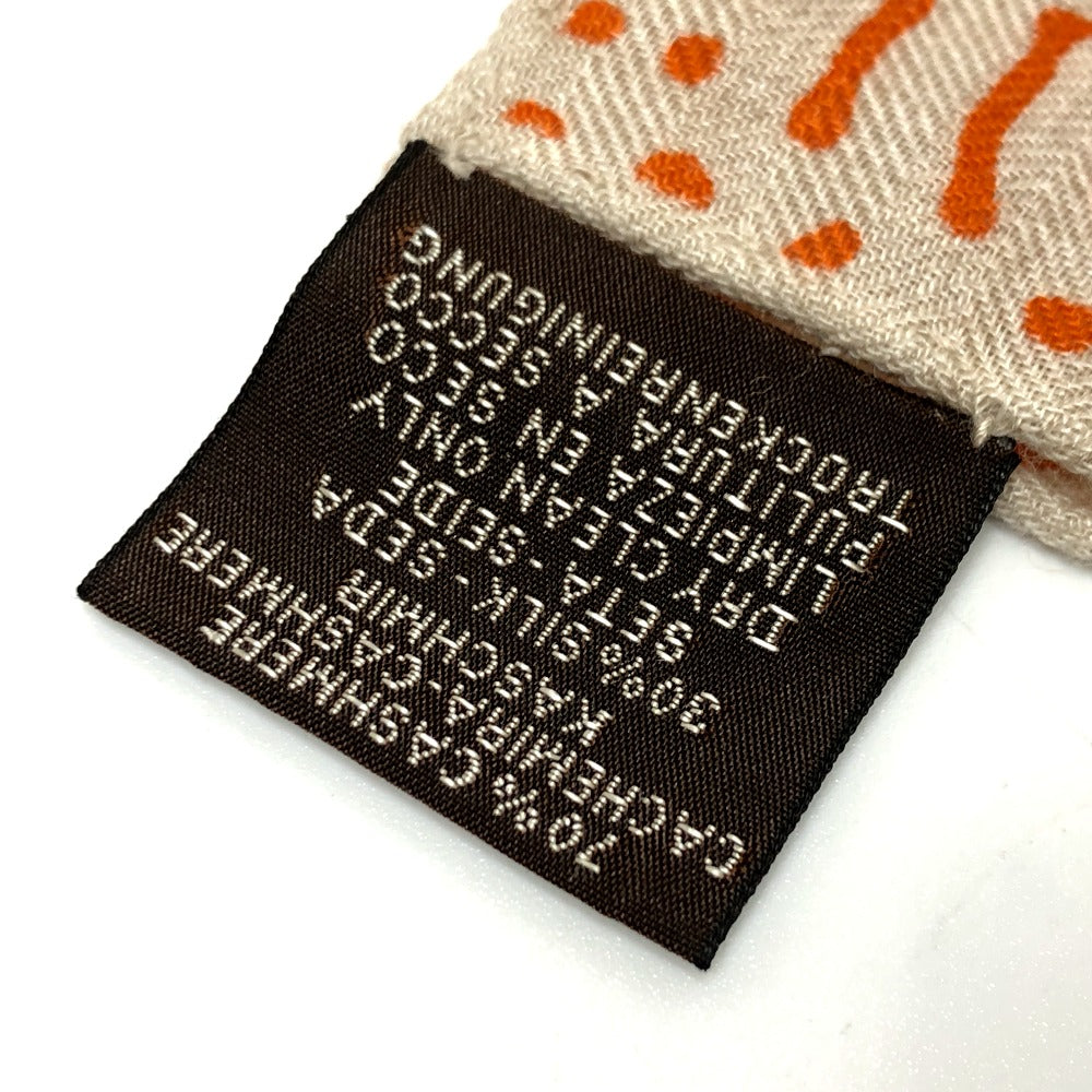 HERMES scarf Cotton, Silk Orange Clair De Lune Calegean 140 Women Used Authentic