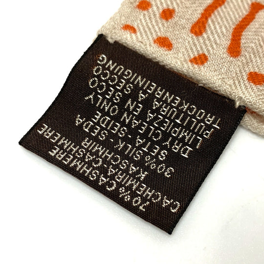 HERMES scarf Cotton, Silk Orange Clair De Lune Calegean 140 Women Used Authentic