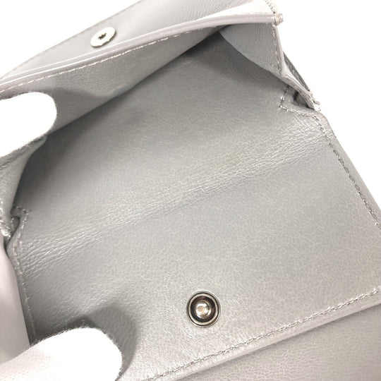 BALENCIAGA Folded wallet 640111 leather gray Neo classic Women(Unisex) Used Authentic