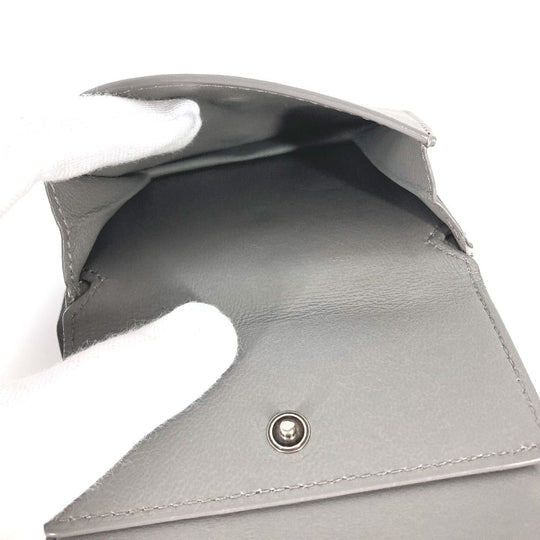 BALENCIAGA Folded wallet 640111 leather gray Neo classic Women(Unisex) Used Authentic