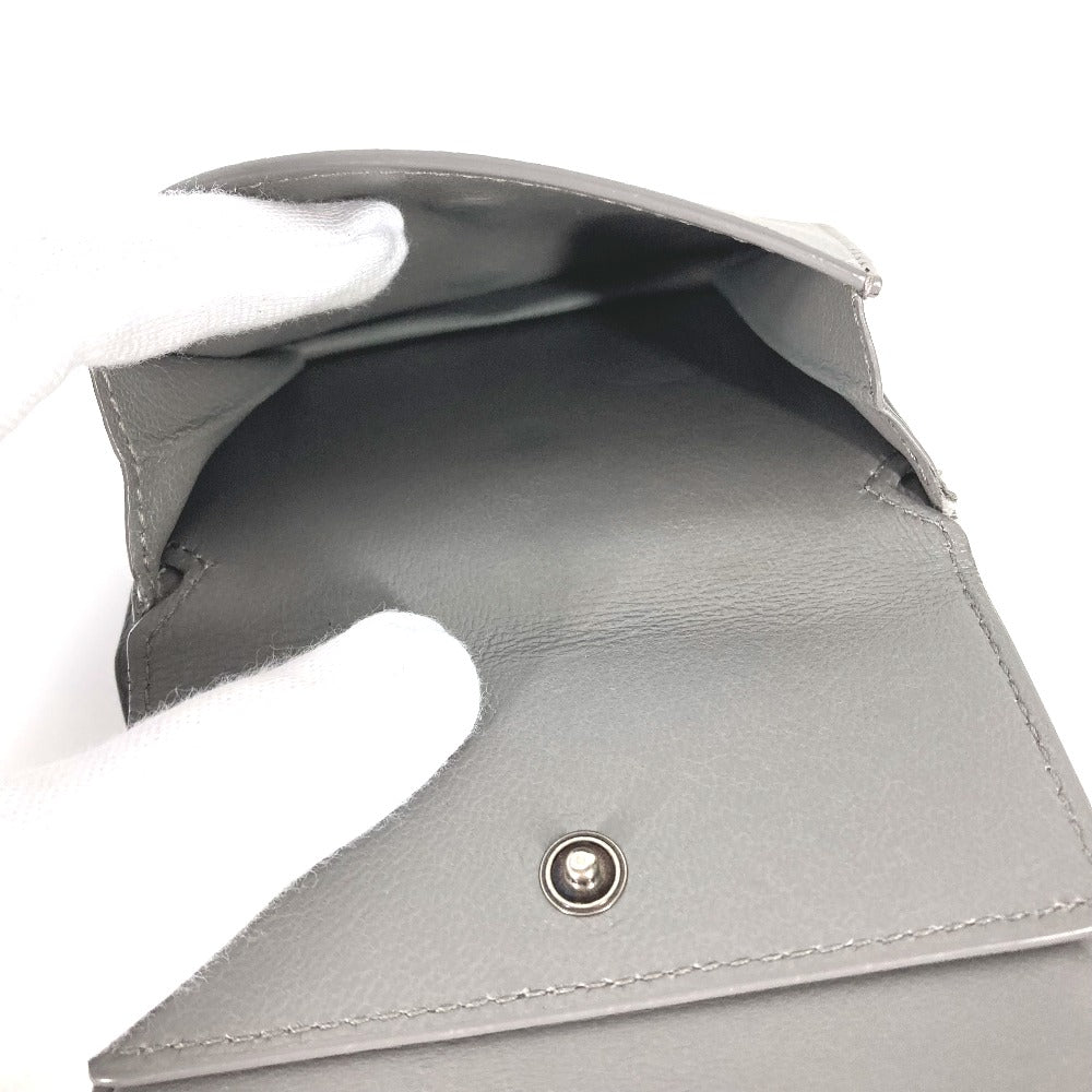 BALENCIAGA Folded wallet 640111 leather gray Neo classic Women(Unisex) Used Authentic