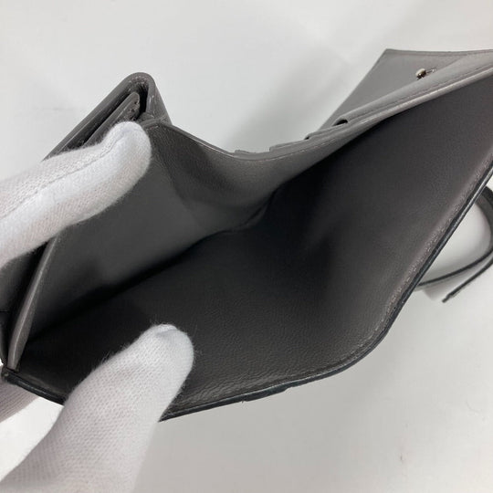 BALENCIAGA Folded wallet 640111 leather gray Neo classic Women(Unisex) Used Authentic