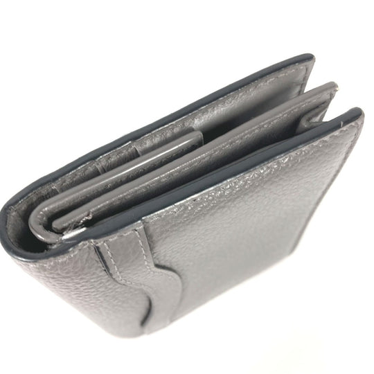 BALENCIAGA Folded wallet 640111 leather gray Neo classic Women(Unisex) Used Authentic