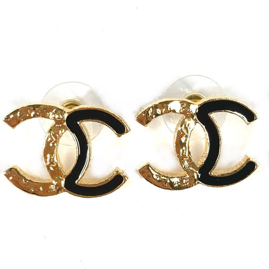 CHANEL Pierce metal gold 24C CC COCO Mark Women Used Authentic