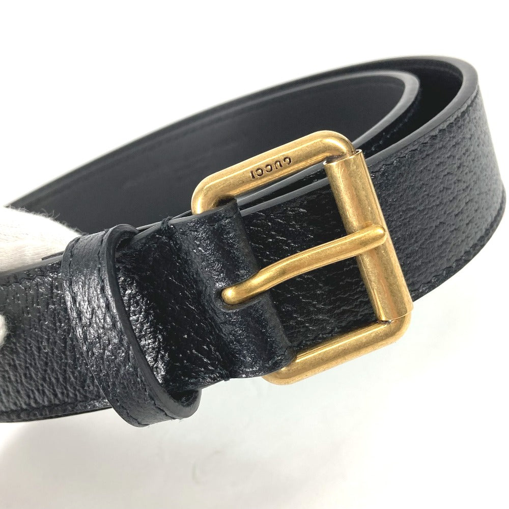 GUCCI Long Wallet Purse 699304 leather black Belt bag Waist bag GG mens Used Authentic