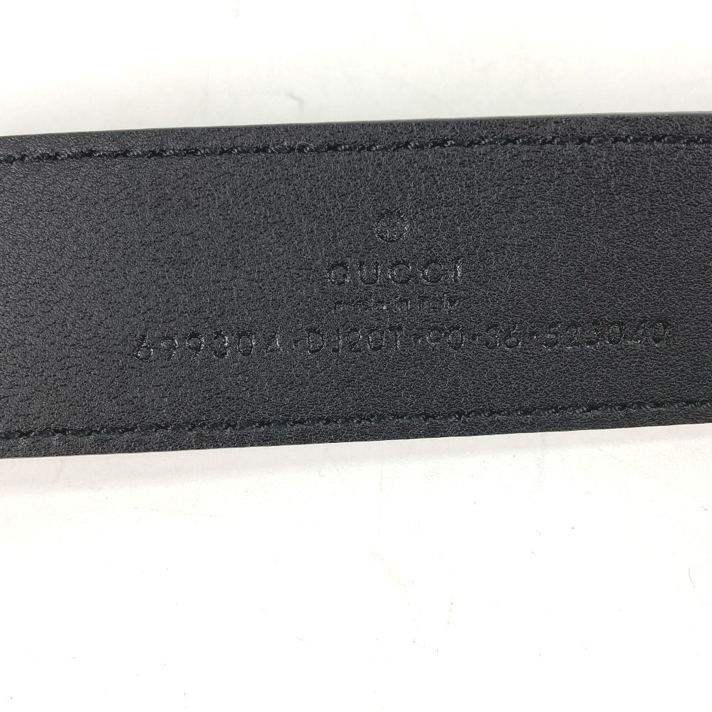 GUCCI Long Wallet Purse 699304 leather black Belt bag Waist bag GG mens Used Authentic