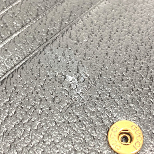 GUCCI Long Wallet Purse 699304 leather black Belt bag Waist bag GG mens Used Authentic