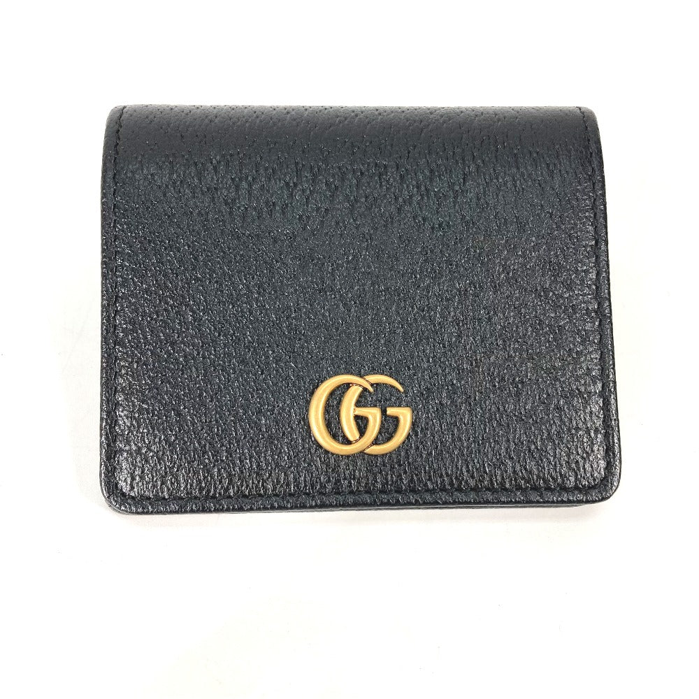 GUCCI Long Wallet Purse 699304 leather black Belt bag Waist bag GG mens Used Authentic