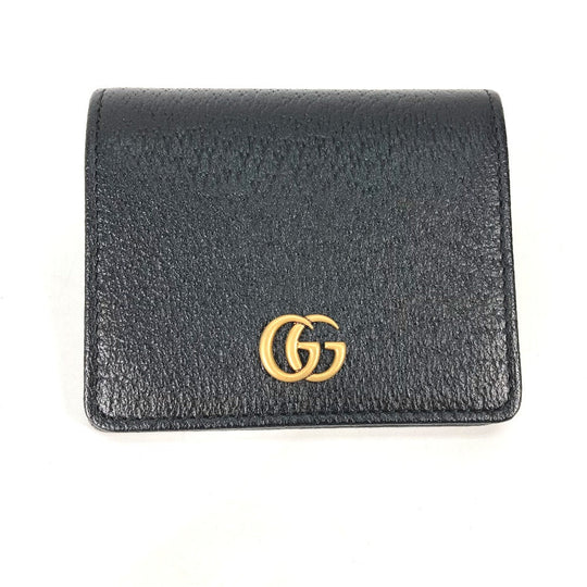 GUCCI Long Wallet Purse 699304 leather black Belt bag Waist bag GG mens Used Authentic