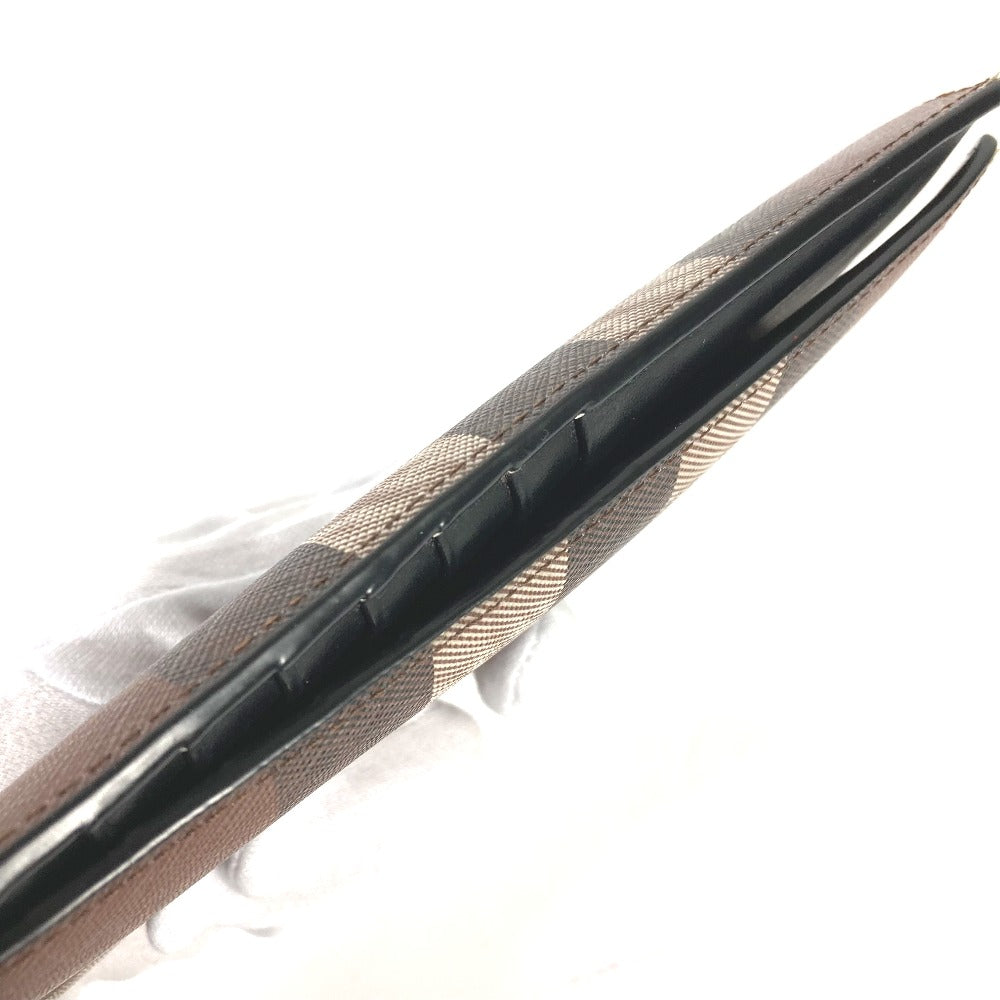 BURBERRY Long Wallet Purse 8052803 PVC Brown Long wallet giant check mens Used Authentic