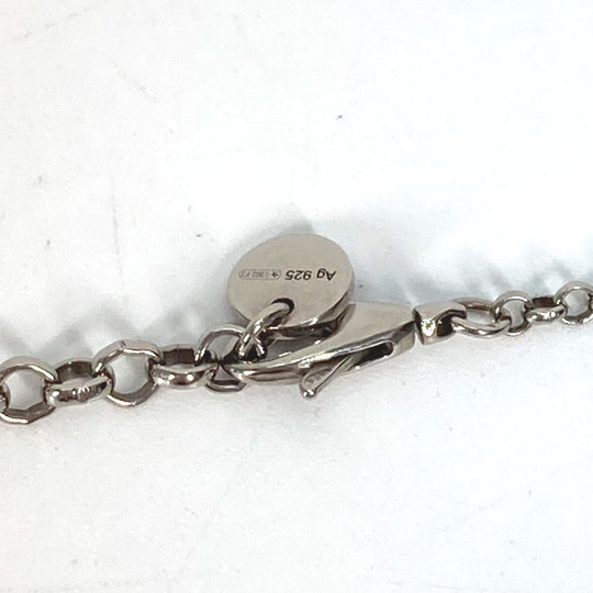 GUCCI Necklace SV925 Silver Arabesque Interlocking G Women Used Authentic