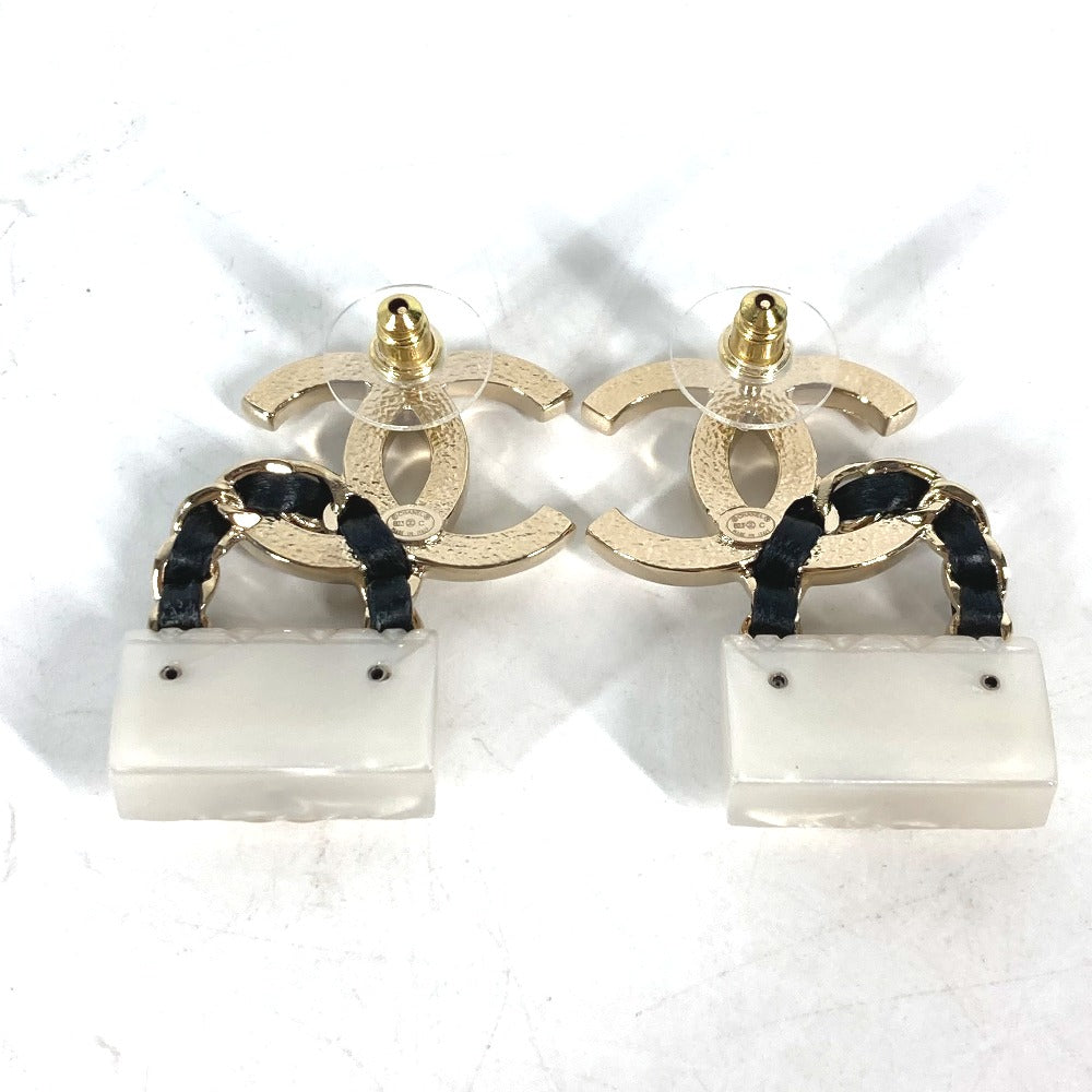 CHANEL Pierce Metal, Plastic gold B23C CC COCO Mark Women Used Authentic