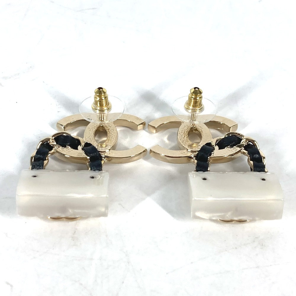 CHANEL Pierce Metal, Plastic gold B23C CC COCO Mark Women Used Authentic