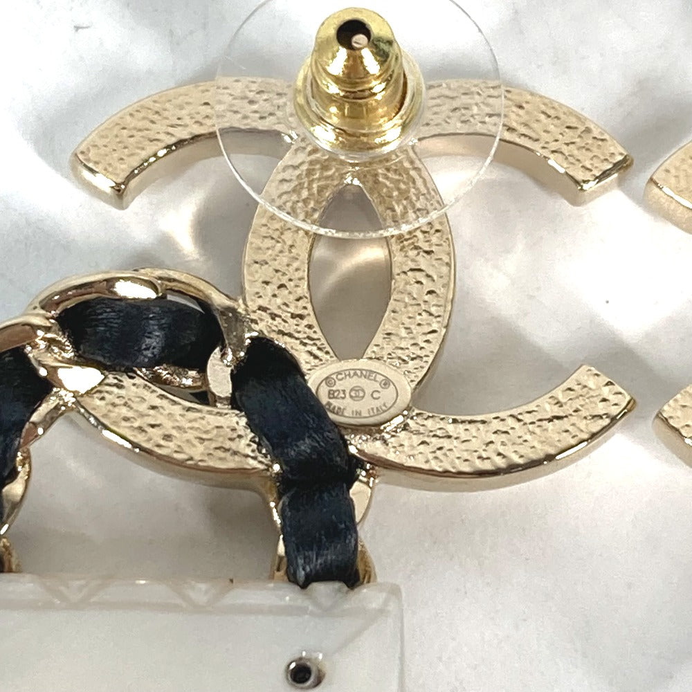 CHANEL Pierce Metal, Plastic gold B23C CC COCO Mark Women Used Authentic
