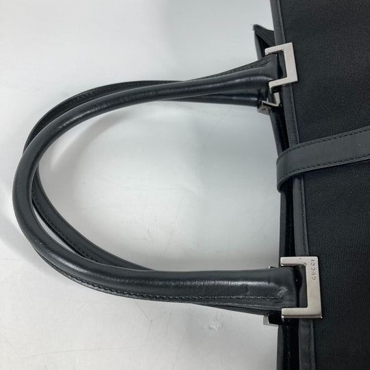 GUCCI Shoulder Bag 002 1064 Leather / nylon black Jackie line Women Used Authentic