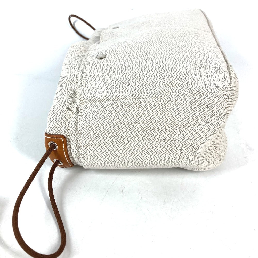 HERMES Pouch Toile Chevron Vaubarenia beige Foolby 25