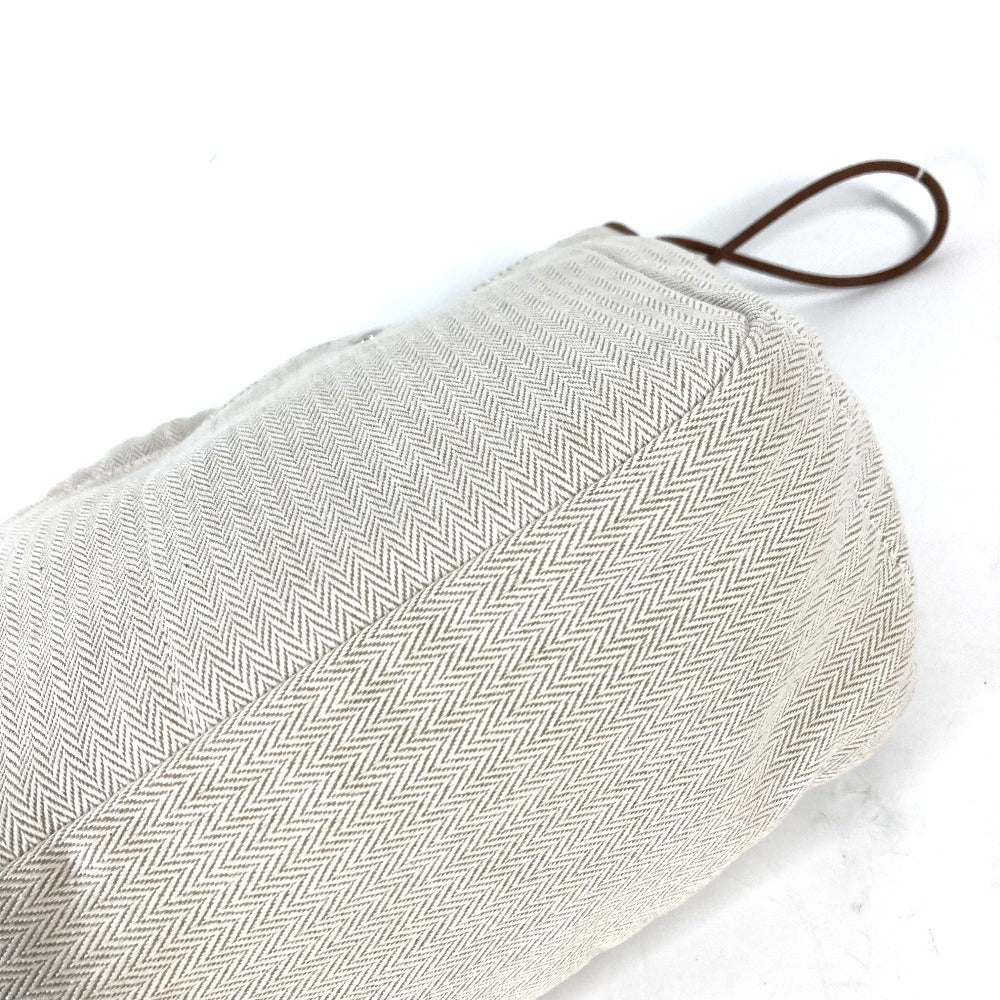 HERMES Pouch Toile Chevron Vaubarenia beige Foolby 25