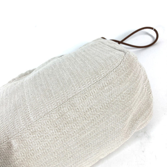 HERMES Pouch Toile Chevron Vaubarenia beige Foolby 25