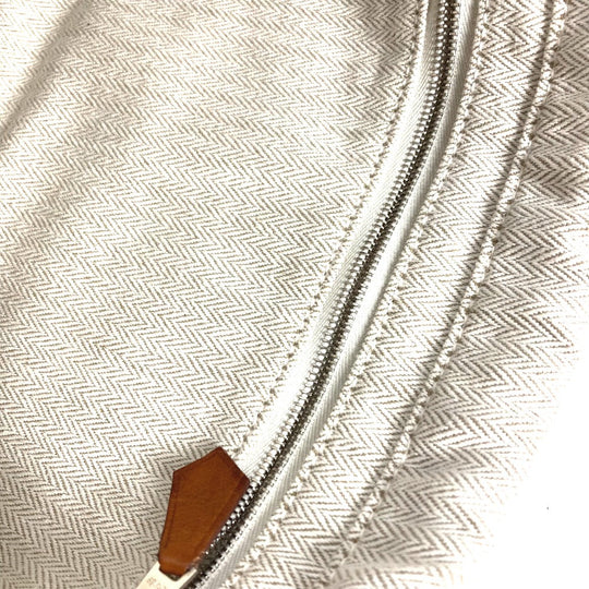 HERMES Pouch Toile Chevron Vaubarenia beige Foolby 25