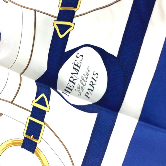 HERMES scarf silk Red The Evolution of Horse-Drawn Carriages Carre90 Women Used Authentic