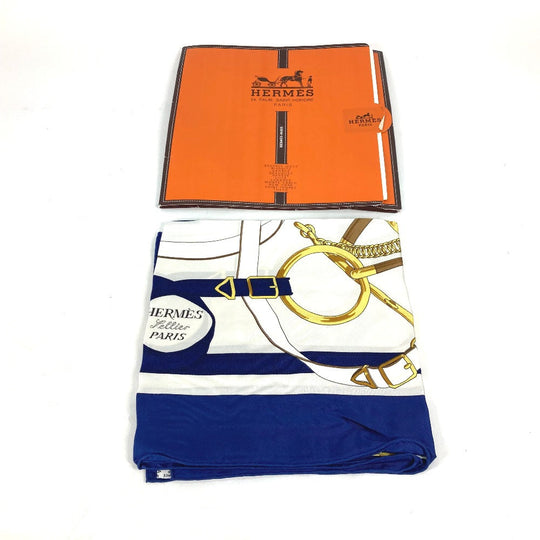 HERMES scarf silk Red The Evolution of Horse-Drawn Carriages Carre90 Women Used Authentic