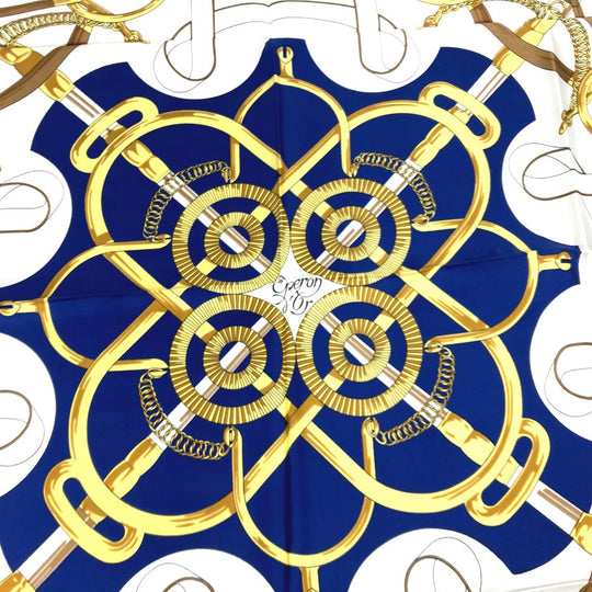 HERMES scarf silk Red The Evolution of Horse-Drawn Carriages Carre90 Women Used Authentic