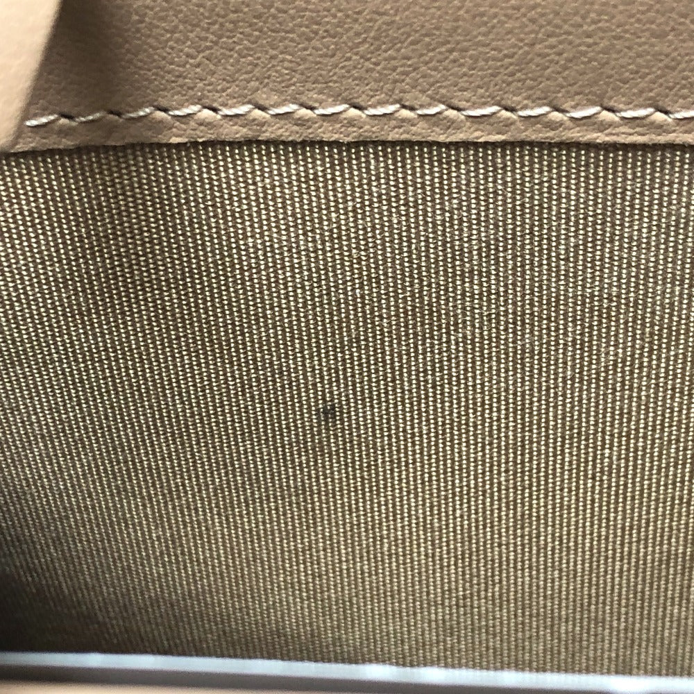 CHANEL Long Wallet Purse Caviar skin beige Long wallet Studs logo Women Secondhand Authentic