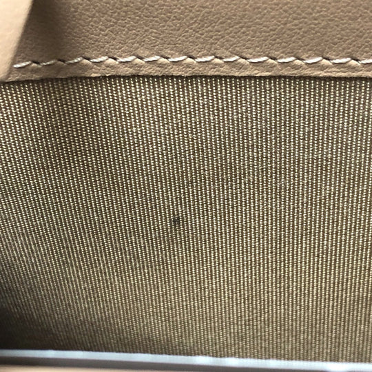 CHANEL Long Wallet Purse Caviar skin beige Long wallet Studs logo Women Secondhand Authentic