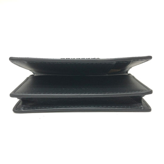 BURBERRY Card Case Leather, PVC black check mens Used Authentic