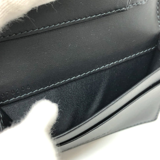 BURBERRY Card Case Leather, PVC black check mens Used Authentic