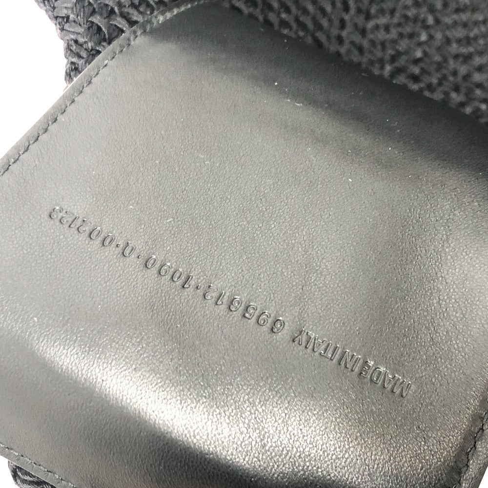 BALENCIAGA Shoulder Bag 695612 Nylon, Lambskin black Ibiza small basket bag Women Used Authentic