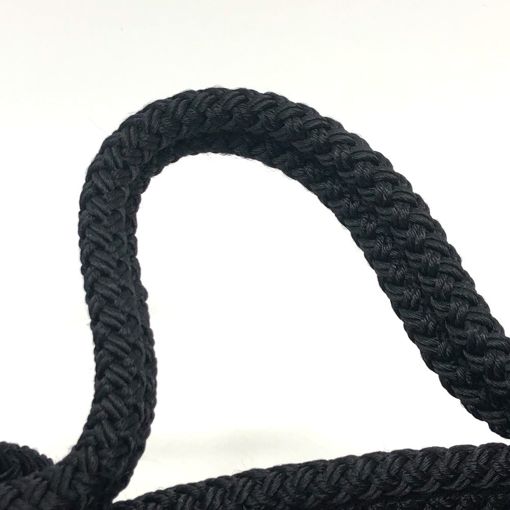 BALENCIAGA Shoulder Bag 695612 Nylon, Lambskin black Ibiza small basket bag Women Used Authentic