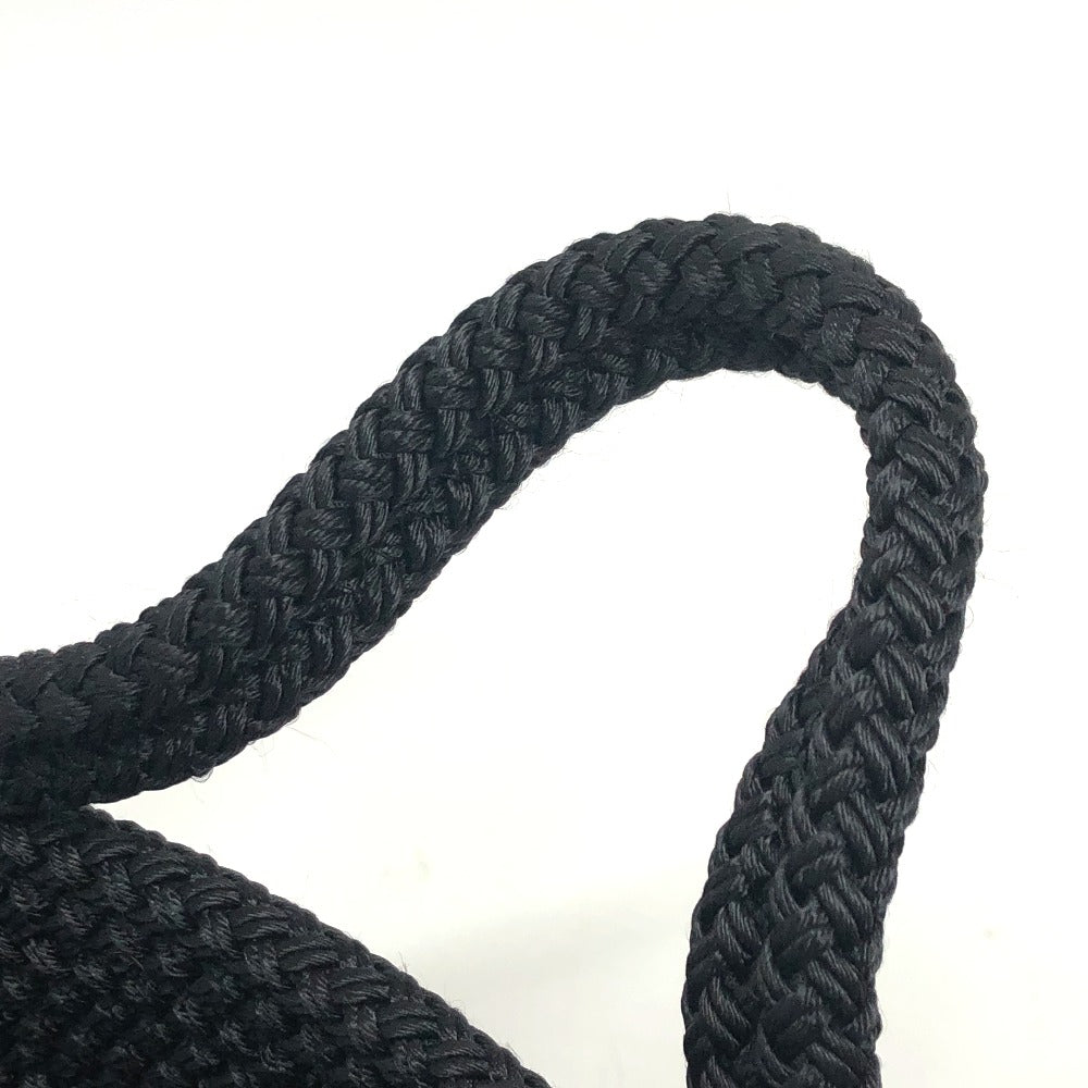 BALENCIAGA Shoulder Bag 695612 Nylon, Lambskin black Ibiza small basket bag Women Used Authentic