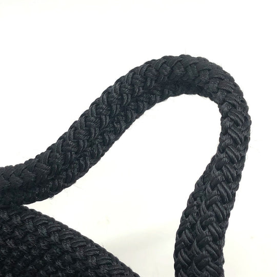 BALENCIAGA Shoulder Bag 695612 Nylon, Lambskin black Ibiza small basket bag Women Used Authentic