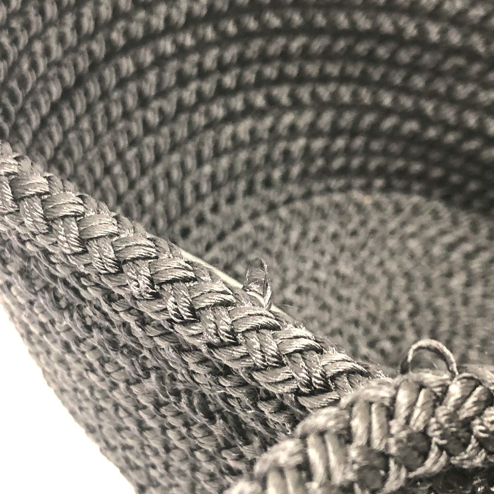 BALENCIAGA Shoulder Bag 695612 Nylon, Lambskin black Ibiza small basket bag Women Used Authentic