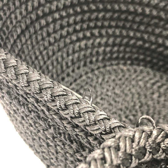 BALENCIAGA Shoulder Bag 695612 Nylon, Lambskin black Ibiza small basket bag Women Used Authentic