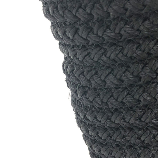 BALENCIAGA Shoulder Bag 695612 Nylon, Lambskin black Ibiza small basket bag Women Used Authentic