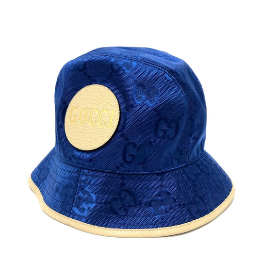 GUCCI hat 627115 Nylon blue Japan limited Off The Grid mens L Used Authentic
