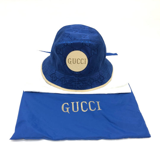 GUCCI hat 627115 Nylon blue Japan limited Off The Grid mens L Used Authentic