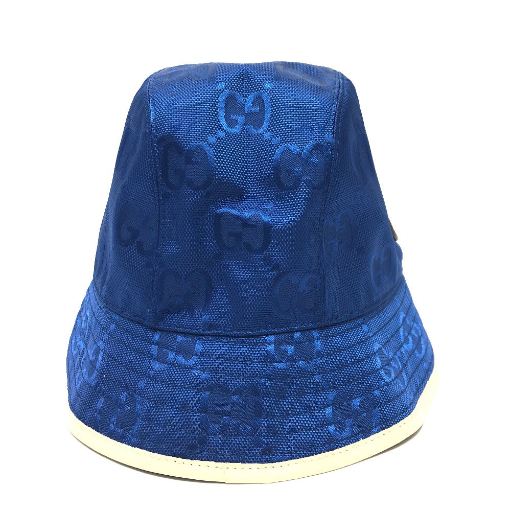 GUCCI hat 627115 Nylon blue Japan limited Off The Grid mens L Used Authentic