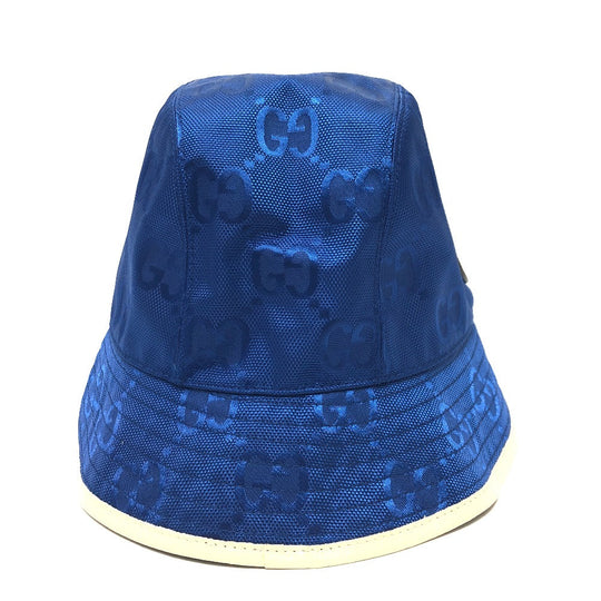 GUCCI hat 627115 Nylon blue Japan limited Off The Grid mens L Used Authentic