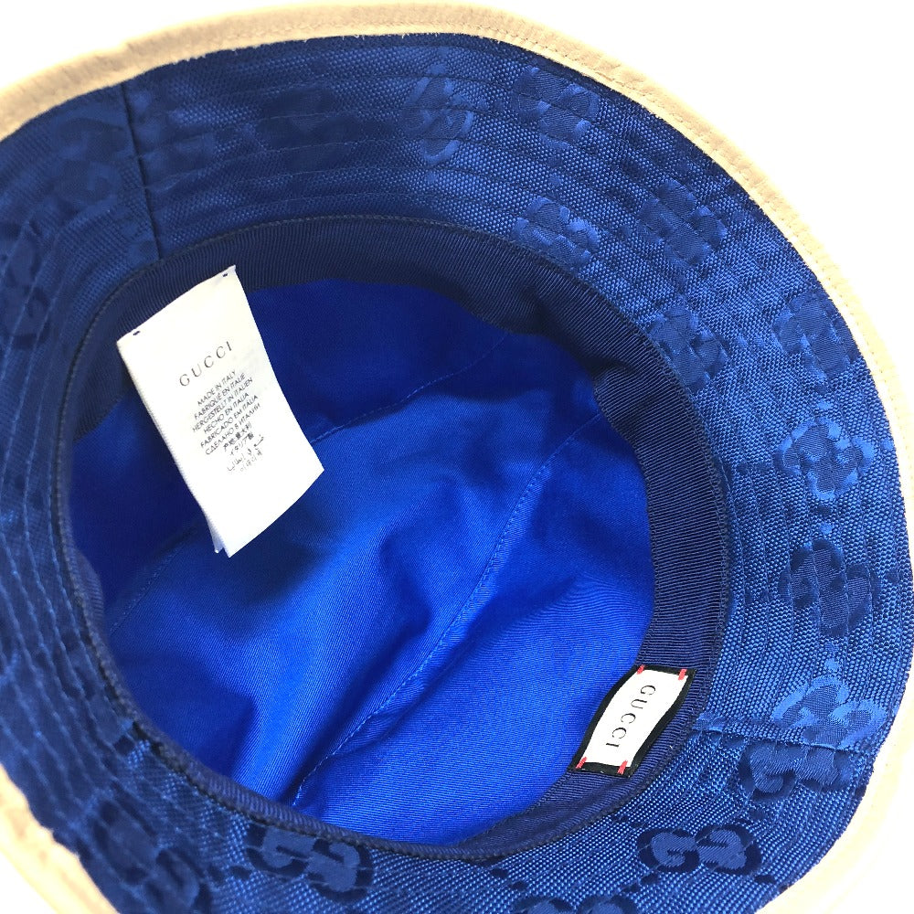 GUCCI hat 627115 Nylon blue Japan limited Off The Grid mens L Used Authentic